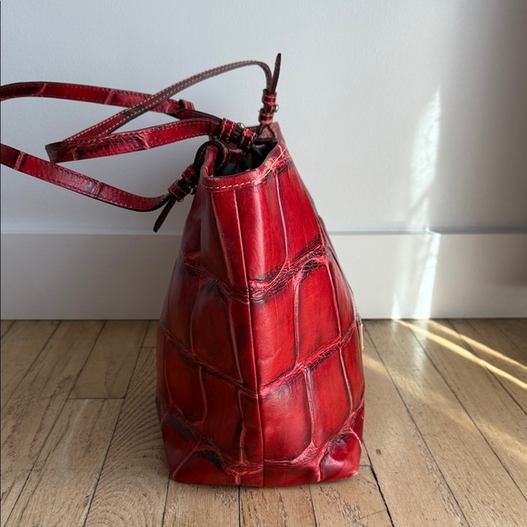 Dooney & Bourke Red Croc-Patterned Tote - Picture 3 of 12
